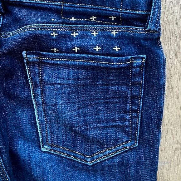 KSUBI SUPER SKINNY ZIP HEM LOW RISE WOMEN’S JEANS sz 27 Destructed Denim - Picture 9 of 15